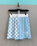 Blue and white
