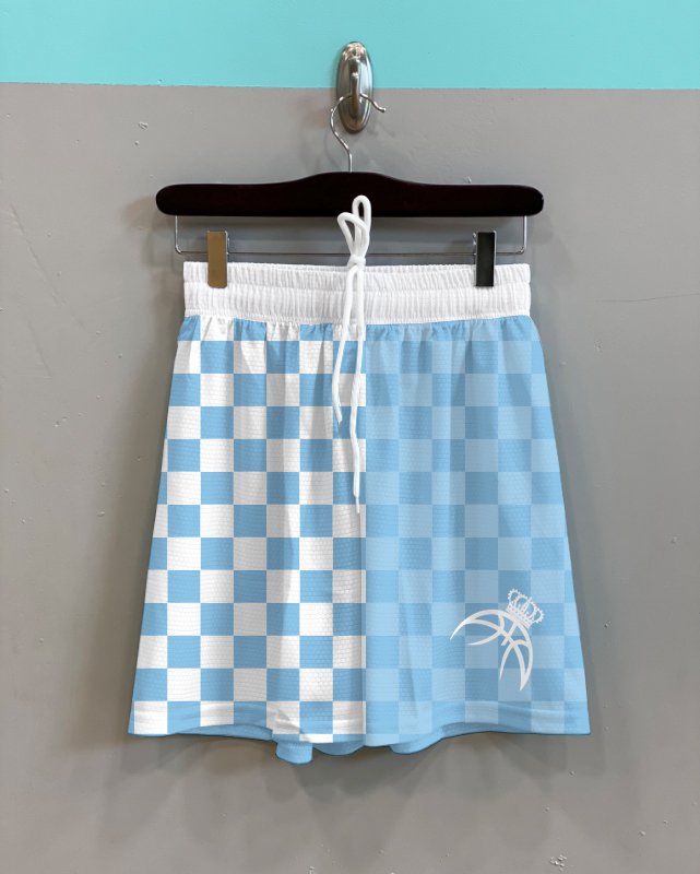 Blue and white